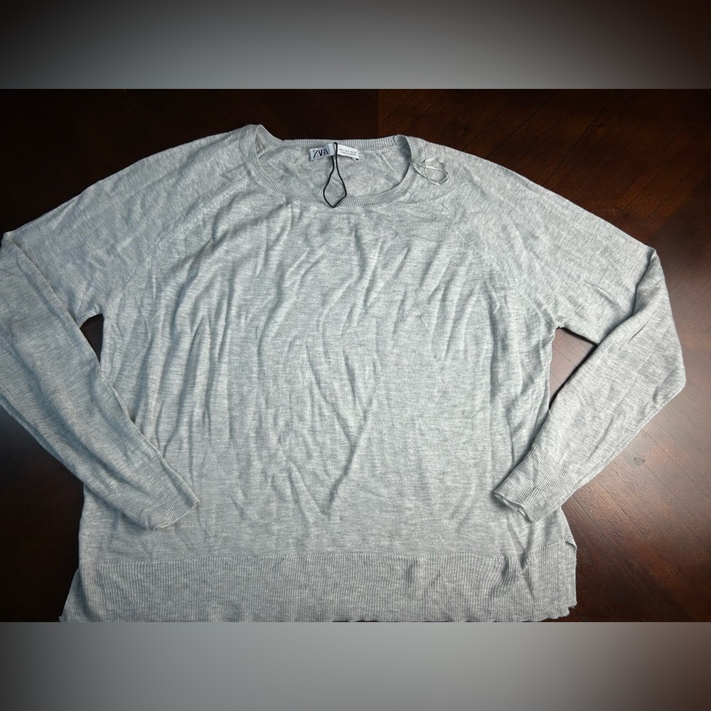 Zara Light Gray Knit Top